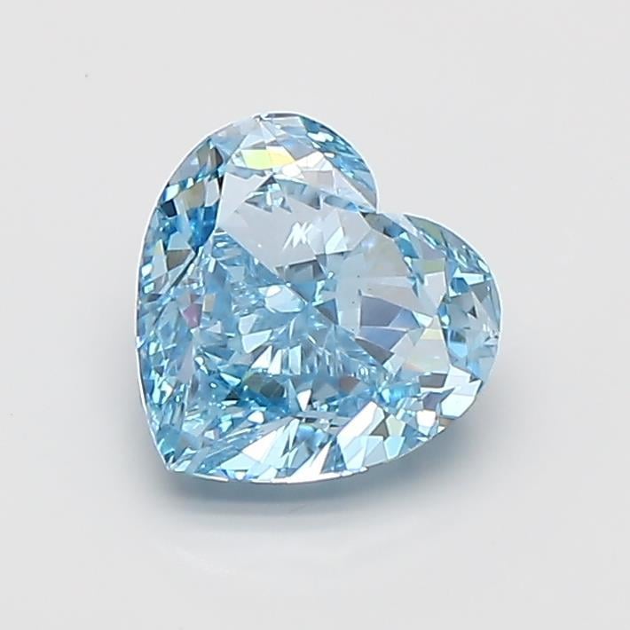 1.60 Ct. Fancy Vivid Blue Heart Lab Grown Diamond