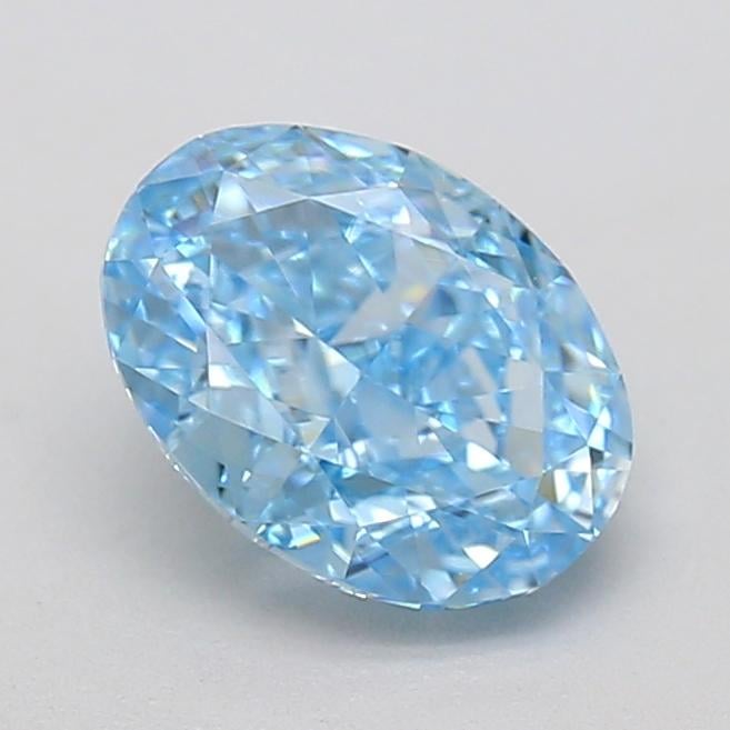 1.05 Ct. Fancy Vivid  Blue Oval Lab Grown Diamond