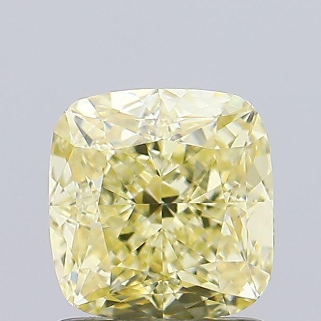 1.30 Ct. Fancy Intense Yellow Cushion Lab Grown Diamond
