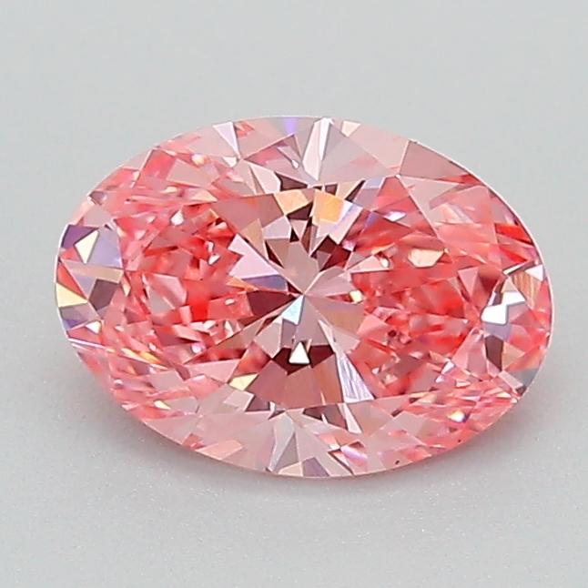 1.00 Ct. Fancy Vivid Pink Oval Lab Grown Diamond