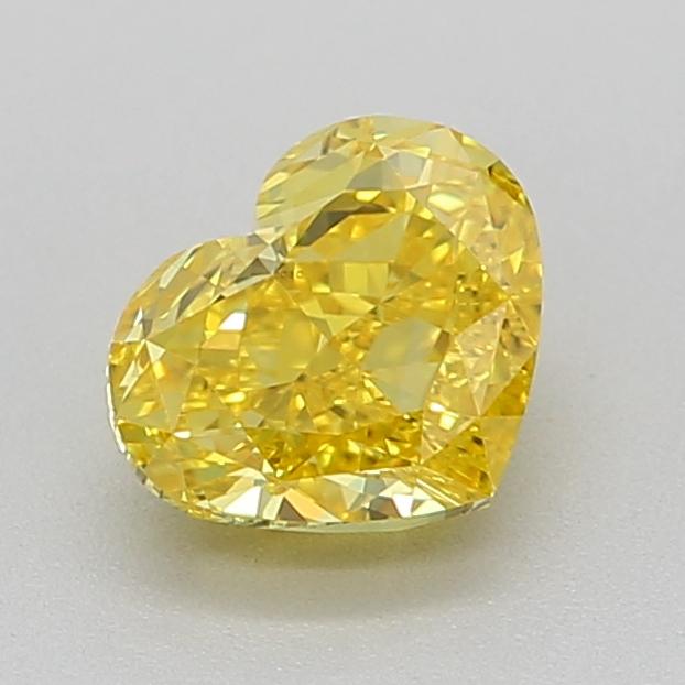 0.78 Ct. Fancy Vivid Yellow Heart Lab Grown Diamond