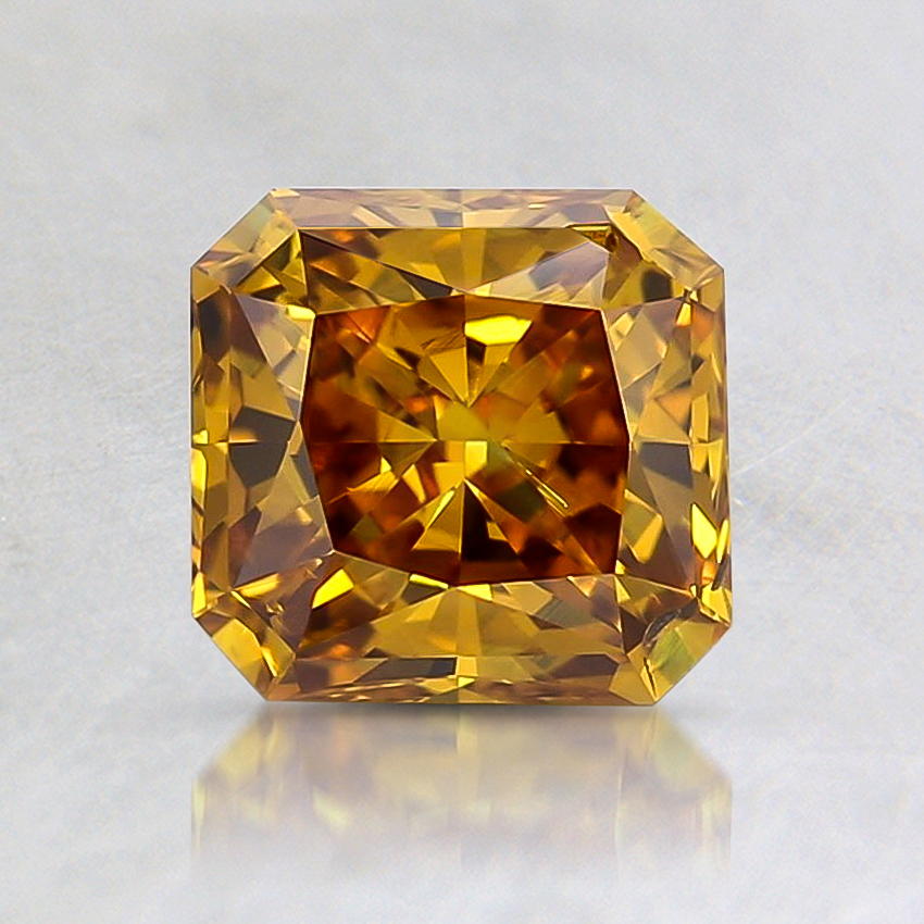 1.04 Carat Lab Grown Fancy Orange Radiant Diamond
