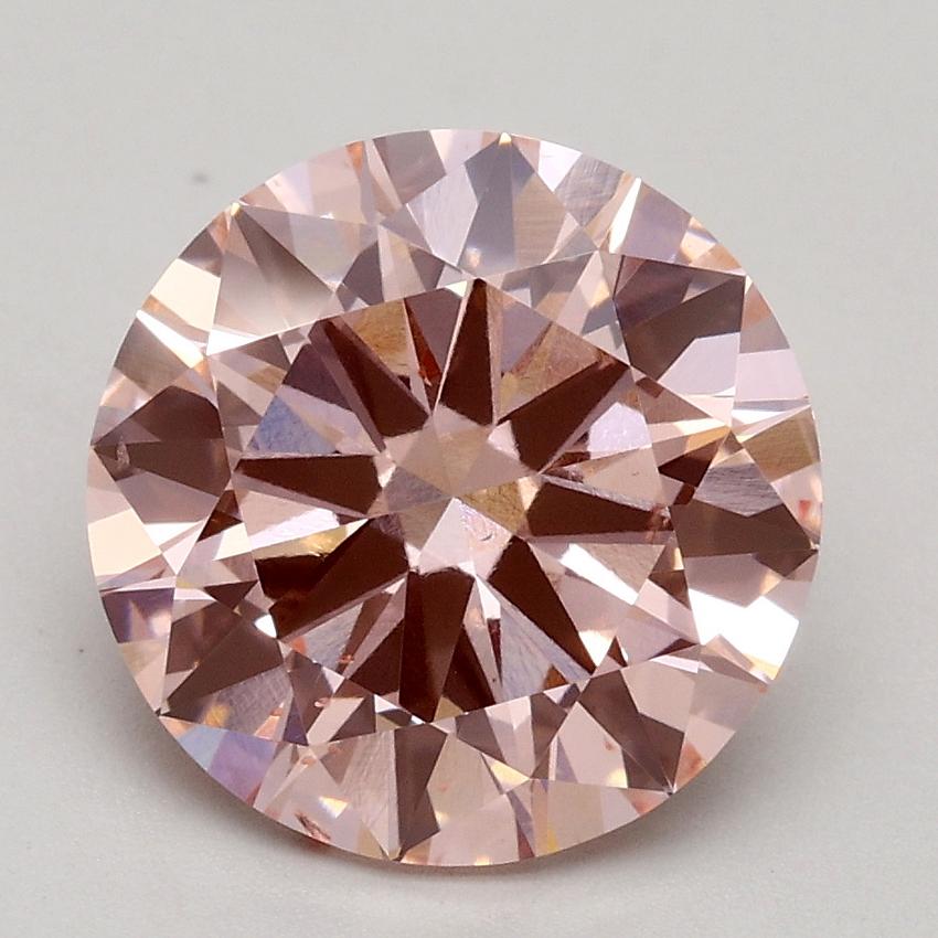 2.51 Ct. Fancy Intense Pink Round Lab Grown Diamond