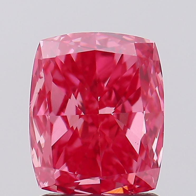 1.51 Ct. Fancy Vivid Pink Cushion Lab Grown Diamond