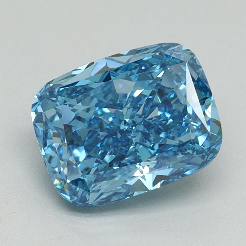 2.04 Ct. Fancy Vivid Blue Cushion Lab Grown Diamond