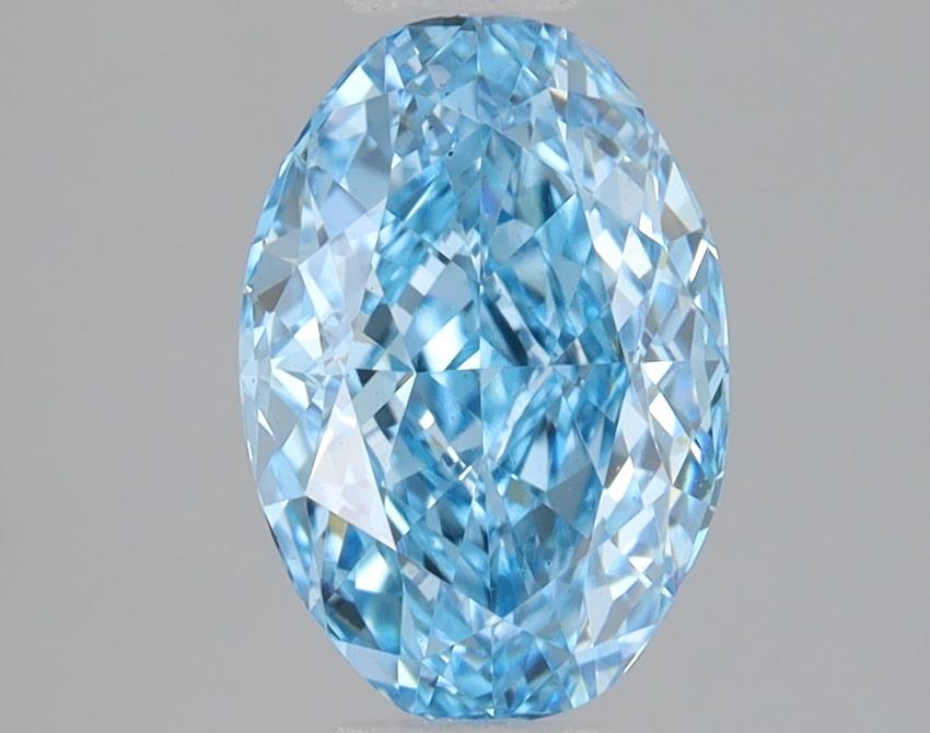 1.55 Ct. Fancy Vivid Blue Oval Lab Grown Diamond
