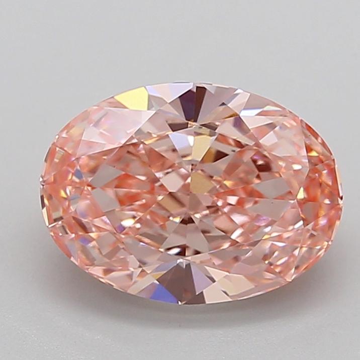 4.08 Ct. Fancy Vivid Pink Oval Lab Grown Diamond