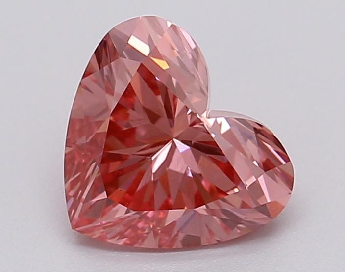1.00 Ct. Fancy Vivid Pink Heart Lab Grown Diamond