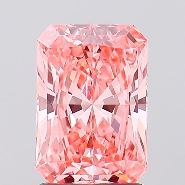 1.54 Ct. Fancy Vivid Pink Radiant Lab Grown Diamond