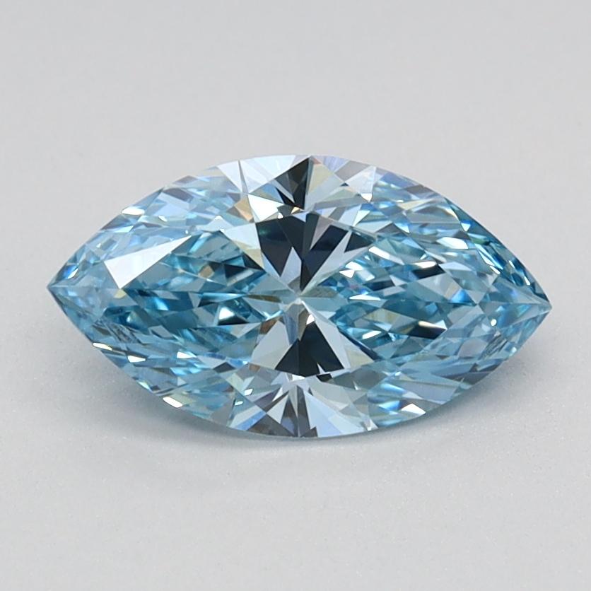 0.79 Ct. Fancy Vivid Blue Marquise Lab Grown Diamond