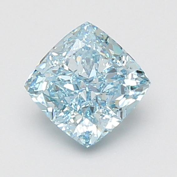 1.09 Ct. Fancy Vivid Blue Cushion Lab Grown Diamond