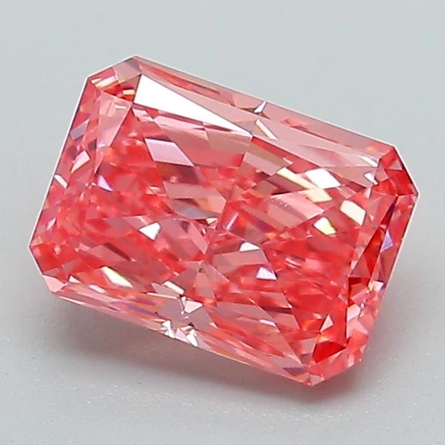 1.30 Ct. Fancy Vivid  Pink Radiant Lab Grown Diamond