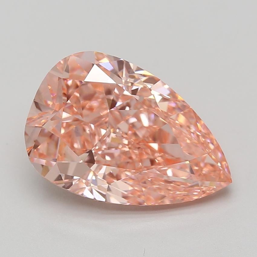 7.04 Ct. Fancy Vivid Pink Pear Lab Grown Diamond