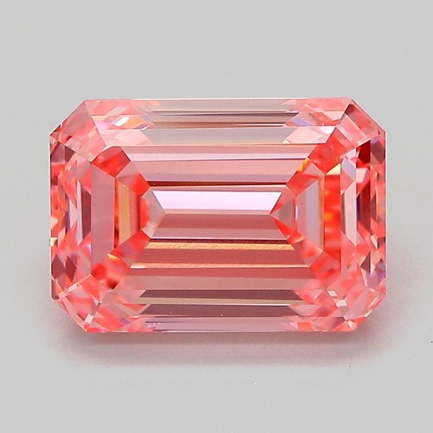 3.34 Ct. Fancy Vivid Pink Emerald Lab Grown Diamond