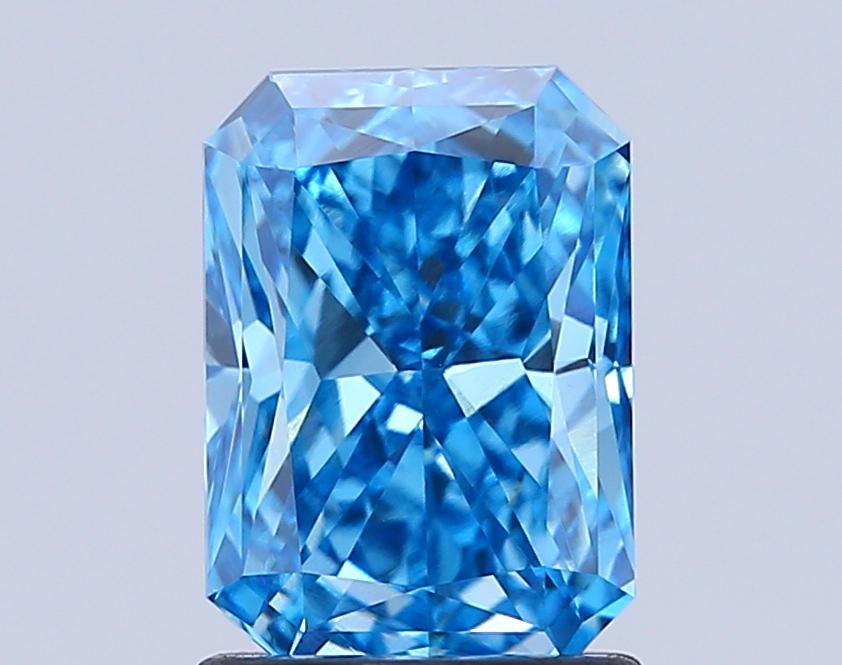 1.53 Ct. Fancy Vivid Blue Radiant Lab Grown Diamond