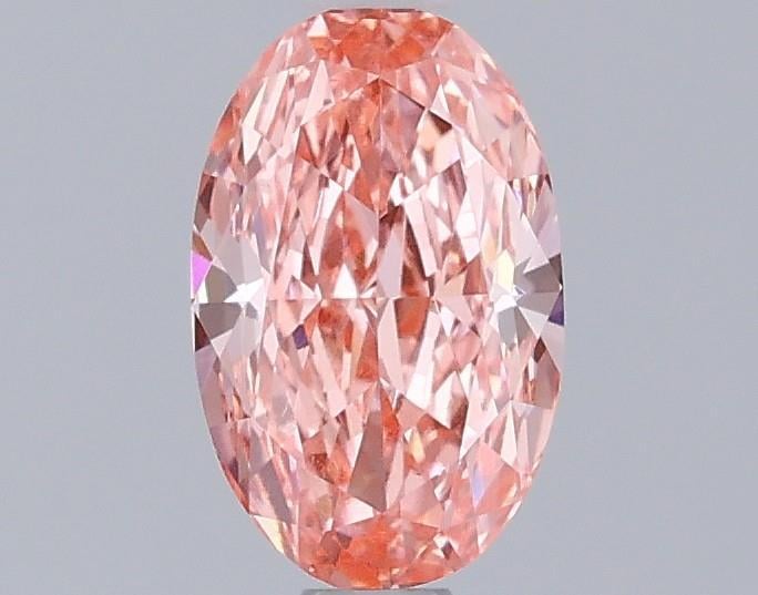 1.05 Ct. Fancy Vivid Pink Oval Lab Grown Diamond