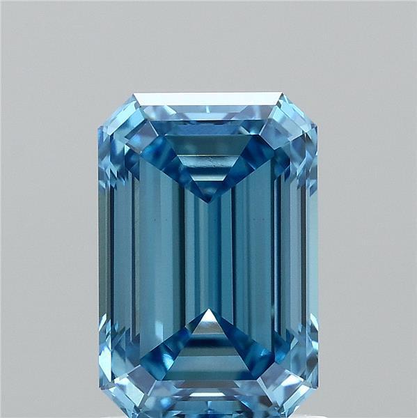 1.63 Ct. Fancy Vivid Blue Emerald Lab Grown Diamond