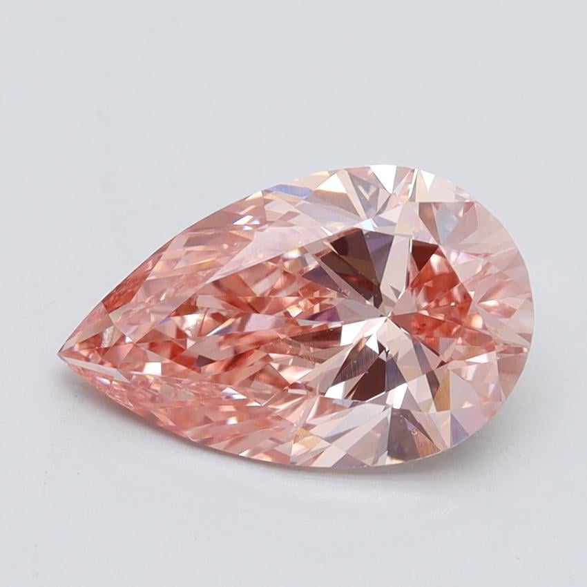 2.00 Ct. Fancy Intense Pink Pear Lab Grown Diamond