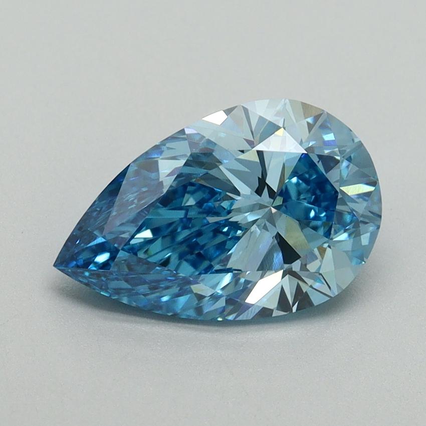 2.05 Ct. Fancy Vivid Blue Pear Lab Grown Diamond