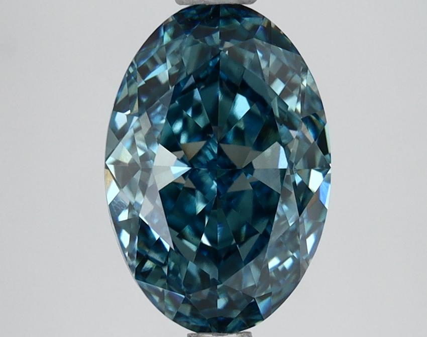 2.67 Ct. Fancy Vivid Blue Oval Lab Grown Diamond