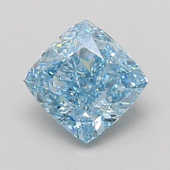 1.08 Ct. Fancy Vivid Blue Cushion Lab Grown Diamond