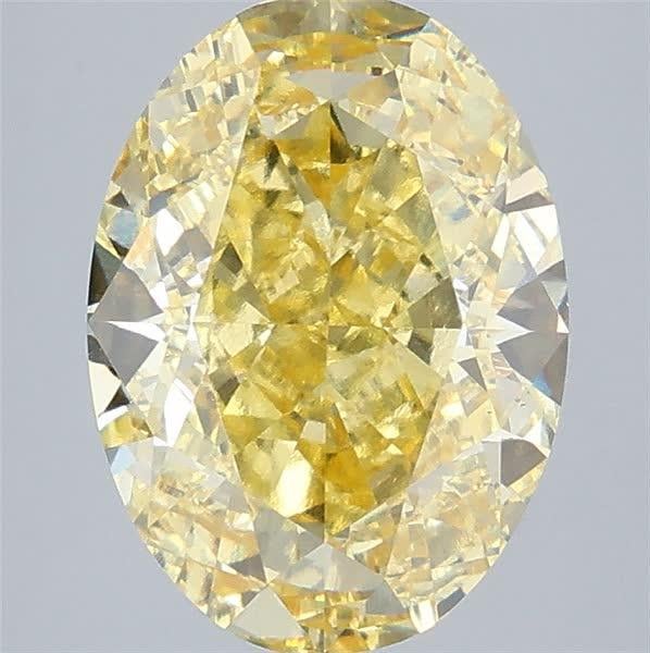 5.05 Ct. Fancy Intense Yellow Oval Lab Grown Diamond