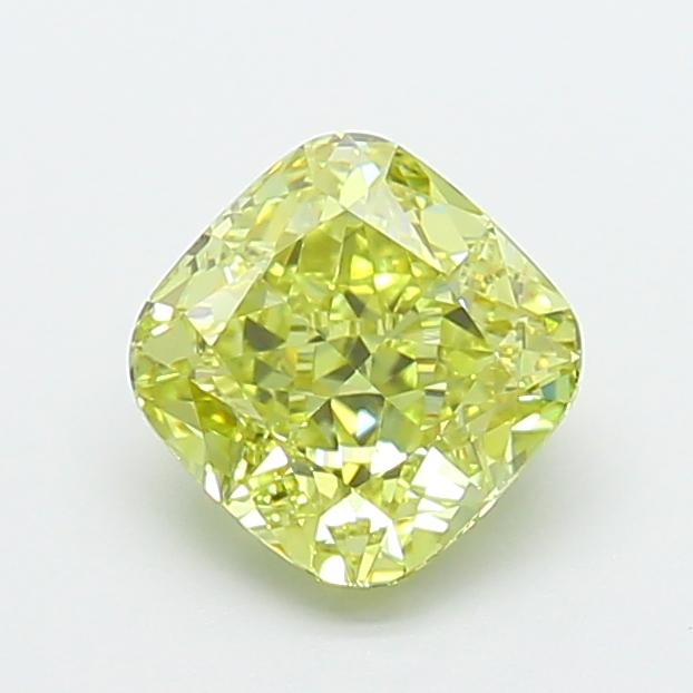 1.57 Ct. Fancy Intense Yellow Cushion Lab Grown Diamond