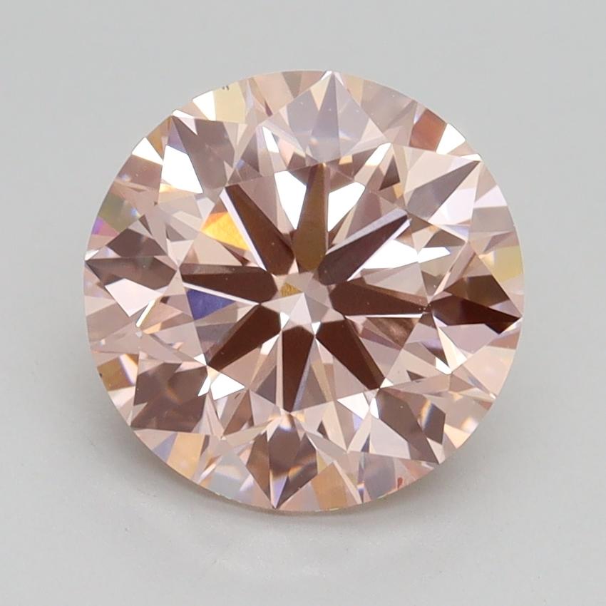 2.60 Ct. Fancy Intense Pink Round Lab Grown Diamond