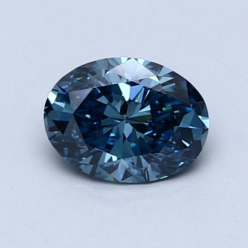 0.93 Ct. Fancy Vivid Blue Oval Lab Grown Diamond