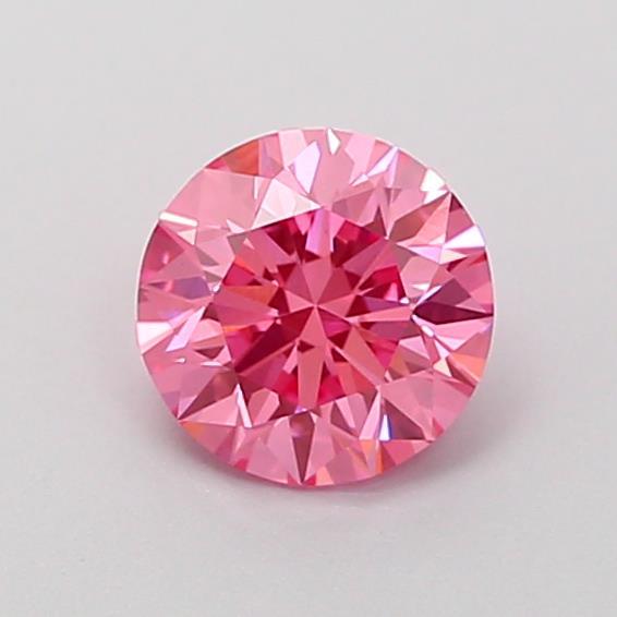 0.52 Ct. Fancy Vivid Pink Round Lab Grown Diamond