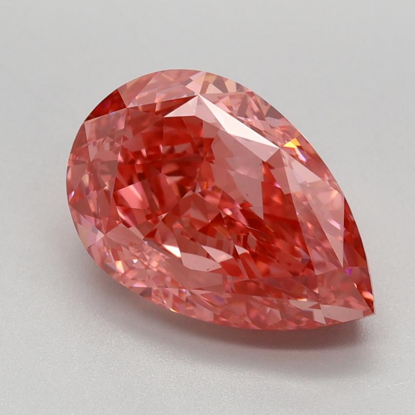 3.33 Ct. Fancy Vivid Pink Pear Lab Grown Diamond
