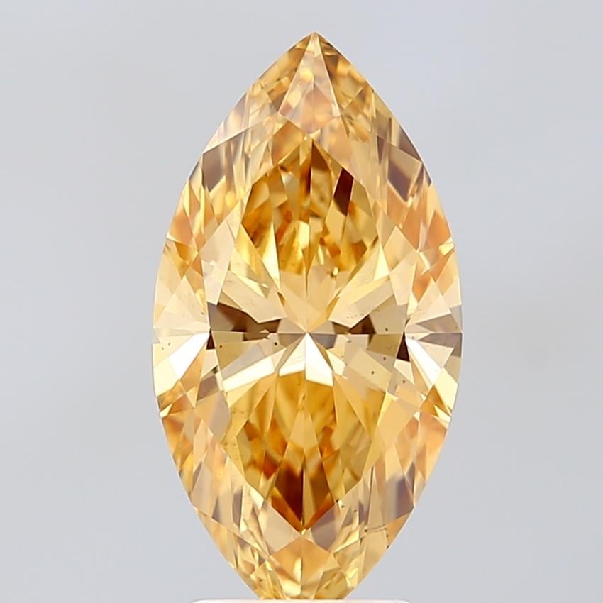 3.02 Ct. Fancy Intense Yellow Marquise Lab Grown Diamond