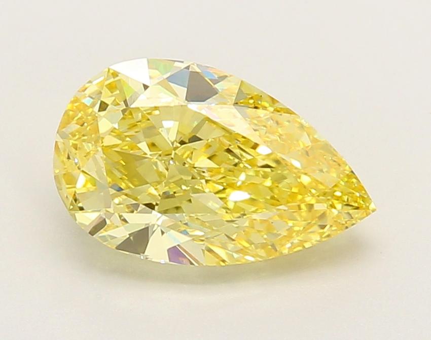2.16 Ct. Fancy Vivid Yellow Pear Lab Grown Diamond