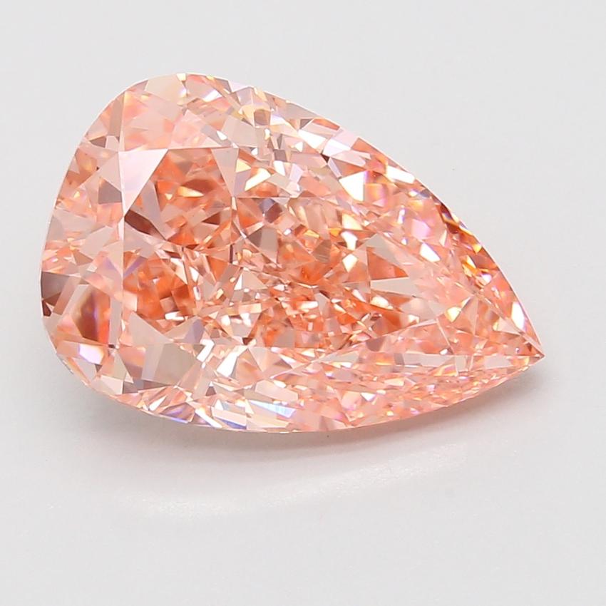 7.16 Ct. Fancy Vivid Pink Pear Lab Grown Diamond