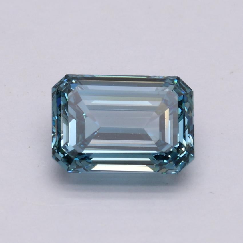 2.28 Ct. Fancy Intense Blue Emerald Lab Grown Diamond