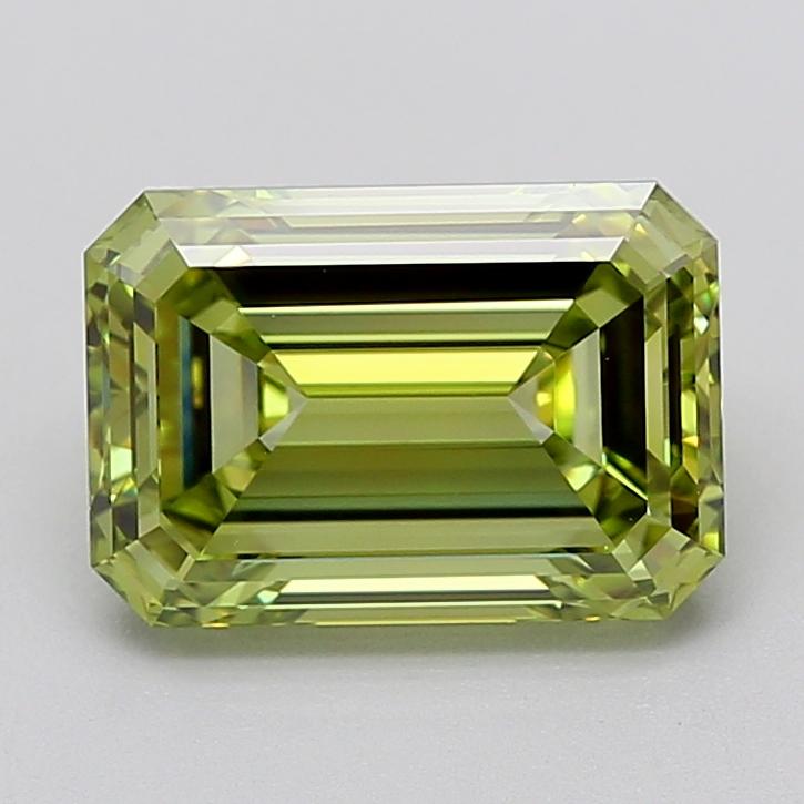 3.51 Ct. Fancy Vivid  Green Emerald Lab Grown Diamond