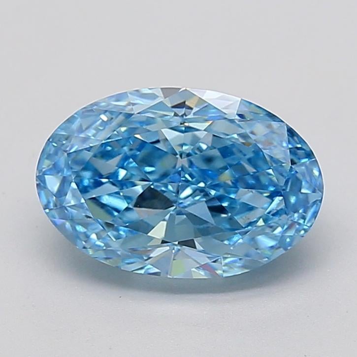 3.00 Ct. Fancy Vivid  Blue Oval Lab Grown Diamond