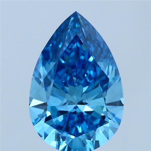 2.04 Ct. Fancy Vivid Blue Pear Lab Grown Diamond