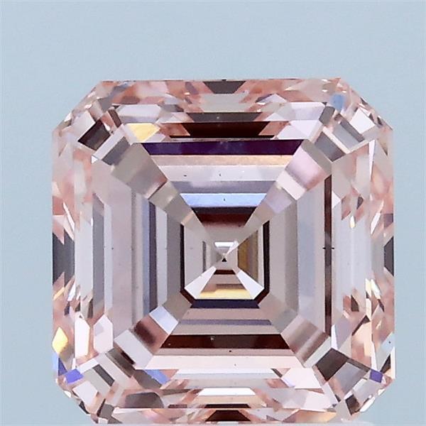 2.01 Ct. Fancy Vivid Pink Asscher Lab Grown Diamond