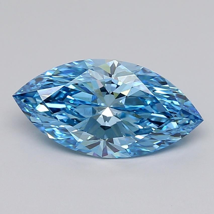3.10 Ct. Fancy Vivid  Blue Marquise Lab Grown Diamond