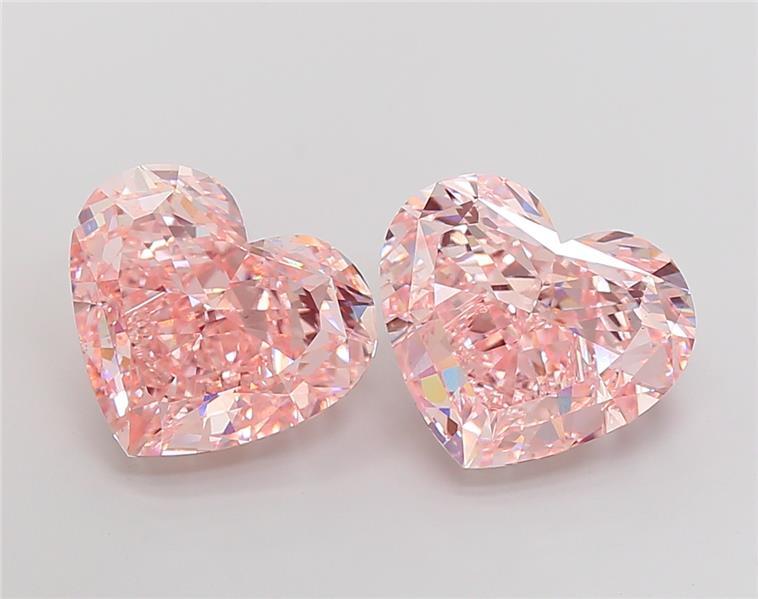 10.03 Ct. Fancy Intense Pink Heart Lab Grown Diamond