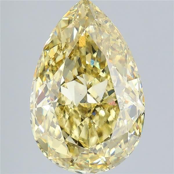 8.08 Ct. Fancy Intense Yellow Pear Lab Grown Diamond