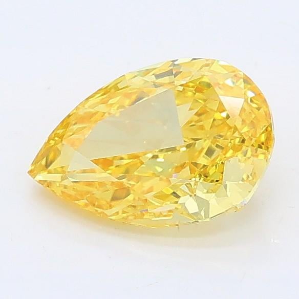 1.03 Ct. Fancy Vivid Yellow Pear Lab Grown Diamond