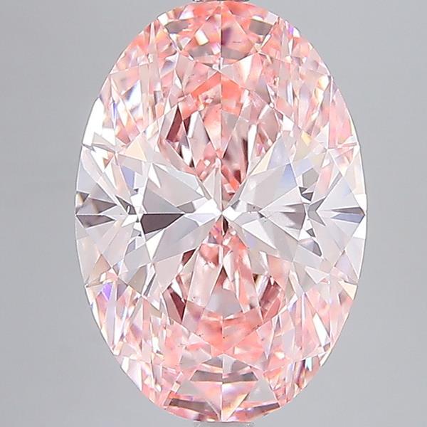 8.01 Ct. Fancy Vivid Pink Oval Lab Grown Diamond