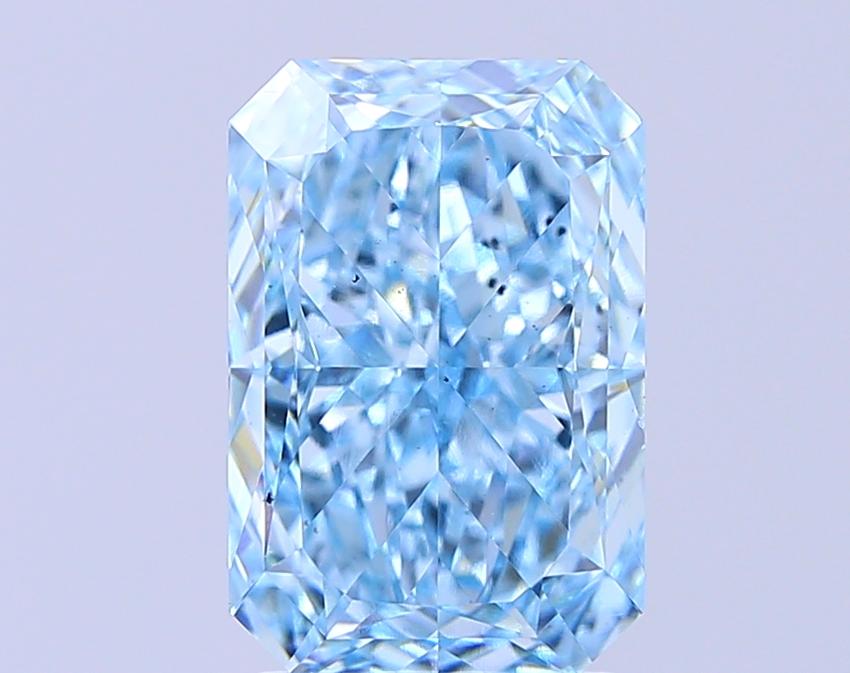 3.07 Ct. Fancy Vivid  Blue Radiant Lab Grown Diamond