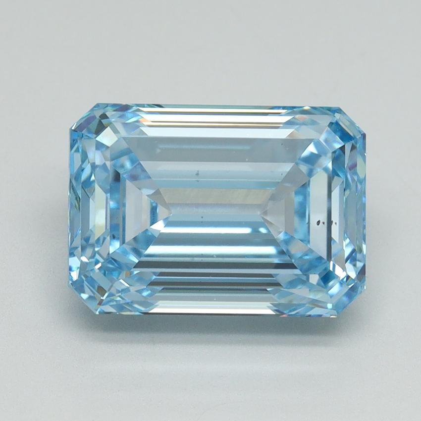 5.02 Ct. Fancy Intense Blue Emerald Lab Grown Diamond