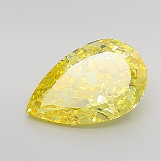 3.27 Ct. Fancy Vivid Yellow Pear Lab Grown Diamond