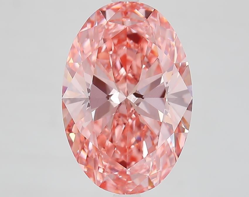 5.40 Ct. Fancy Vivid Pink Oval Lab Grown Diamond