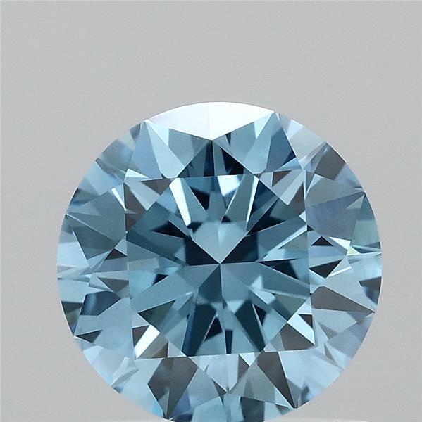 1.02 Ct. Fancy Vivid Blue Round Lab Grown Diamond