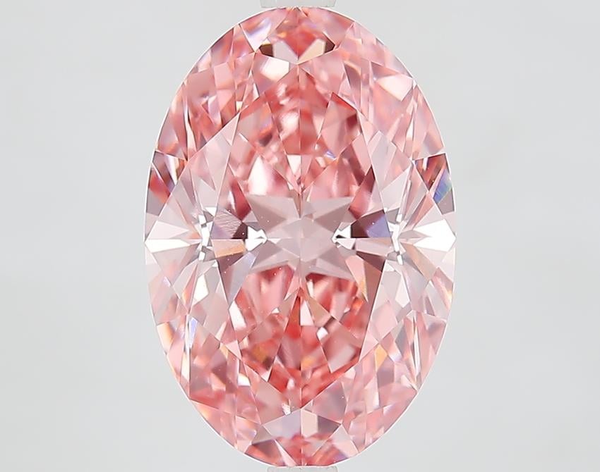 4.53 Ct. Fancy Vivid Pink Oval Lab Grown Diamond
